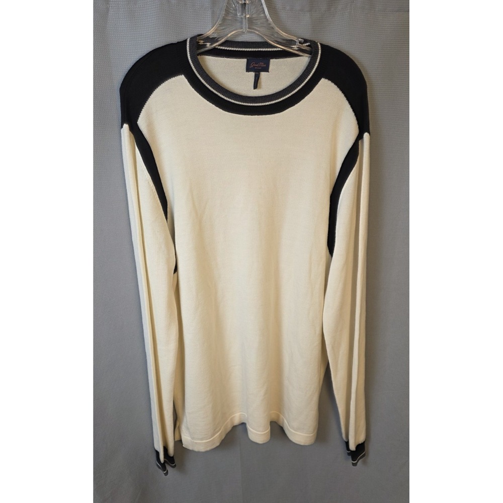 Good Man Brand Classic Knit Crew Neck 100% Merino‎ Wool Sweater Size XXL